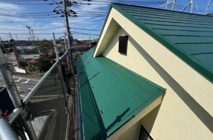 屋根の塗装後