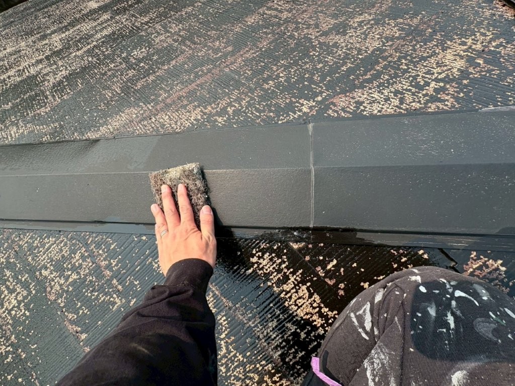 板金部ケレン作業