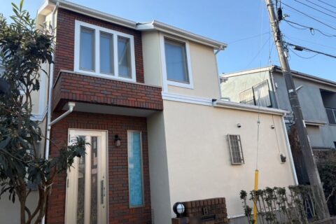 千葉県千葉市花見川区の戸建て住宅の塗装後外観｜外壁ND112と屋根ナスコンで仕上げた外装リフォーム