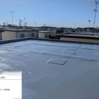 千葉県四街道市の屋上防水工事 サラセーヌEZ施工後 トップコート塗布完了後の屋上面
