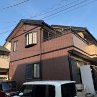 千葉県四街道市K様邸 外壁屋根塗装後 ナポリブラウン ツートン仕上げ外観
